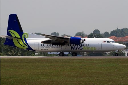 Location de jet privé : Avion MASwings taxiant.