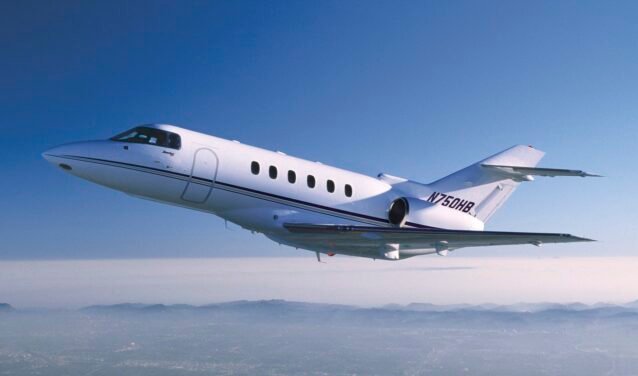 location de jet privé, Hawker 750 N750KB en vol.