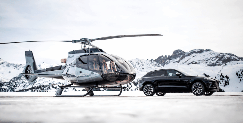 Airbus ACH130 Aston Martin Edition et DBX à Courchevel