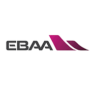 Logo de la page "location jet privé", texte noir et magenta, formes d'ailes magenta sur fond blanc.